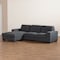 Baxton Studio Langley Dark Grey Upholstered Sectional Sofa with Left Facing Chaise 158-9740 - alternate 6